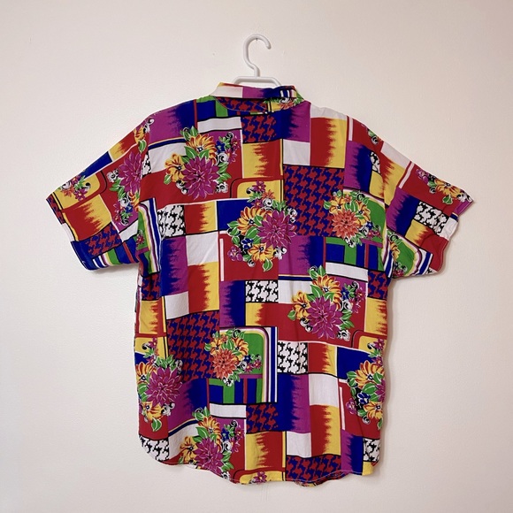 4/$20 Vintage Balaban Colourful Button Up Shirt - Picture 2 of 4